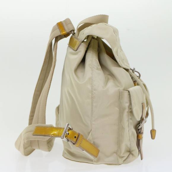 PRADA Backpack Nylon Beige Auth 45868 - Picture 4 of 16